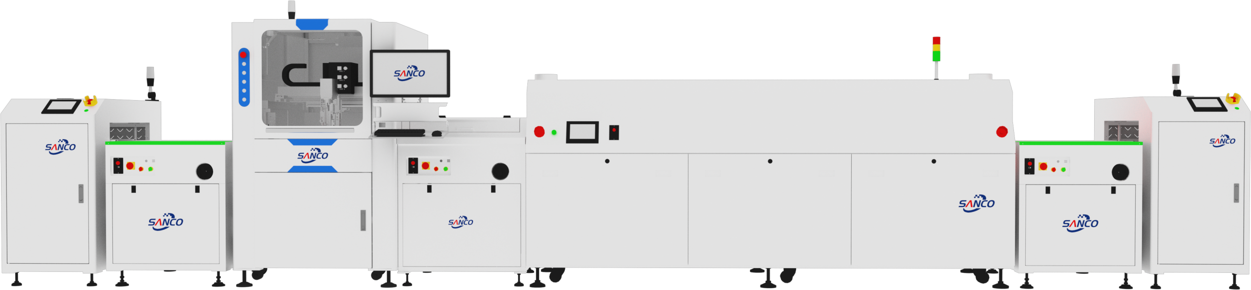 Online PCBA Conformal Coating Production Line with Return Conveyor System