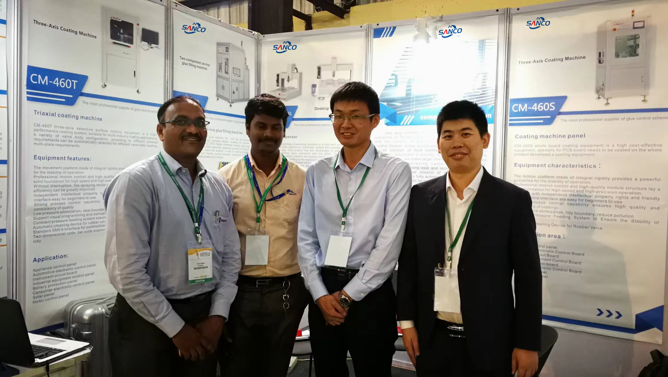 SANCO customer group photo at company facility